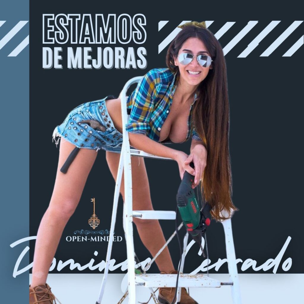 Domingo cerrado por mejoras en OPEN-MINDED.club, el único club swinger auténtico en Valencia.
