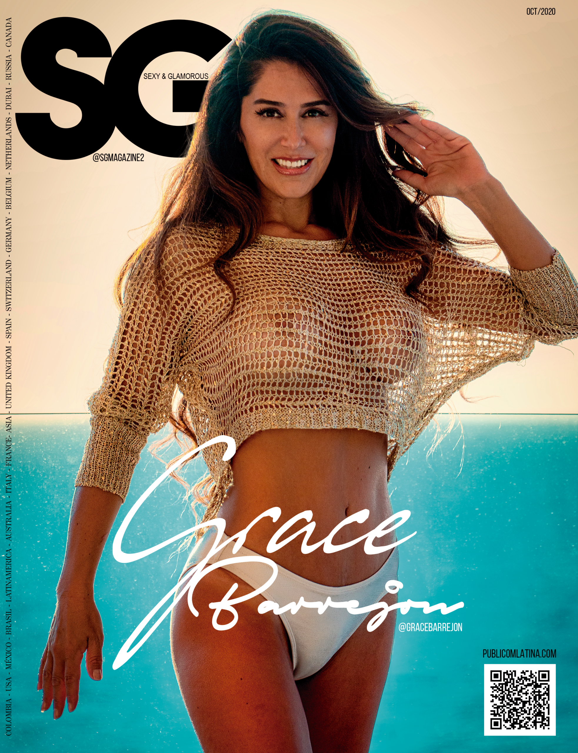 Grace Barrejon portada SG Magazine Sexy Glamorous — presidenta club swinger Valencia