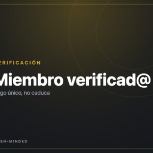 Miembro verificad@ — OPEN-MINDED
