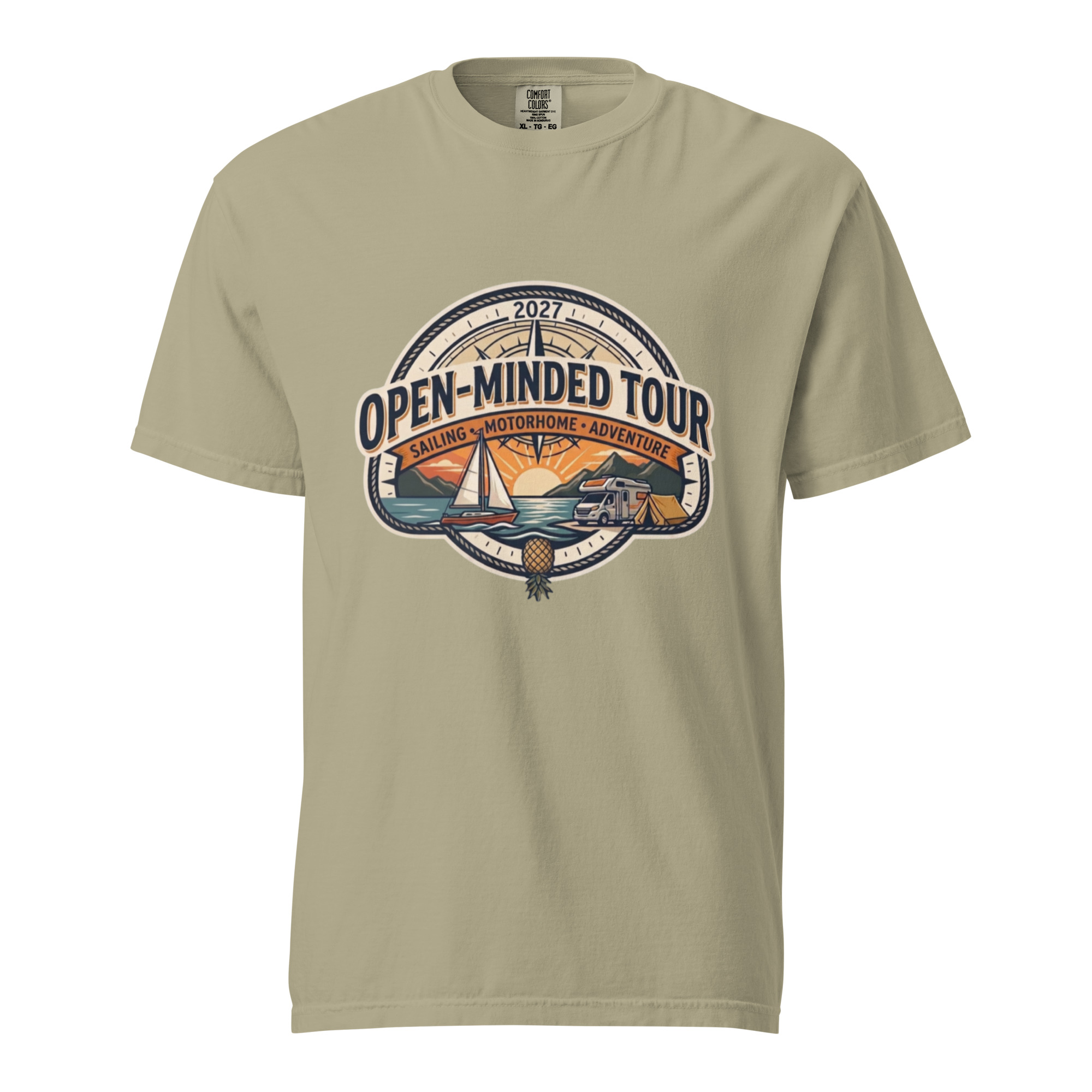 OPEN-MINDED TOUR 2027 Camiseta gruesa teñida unisex - Imagen 15