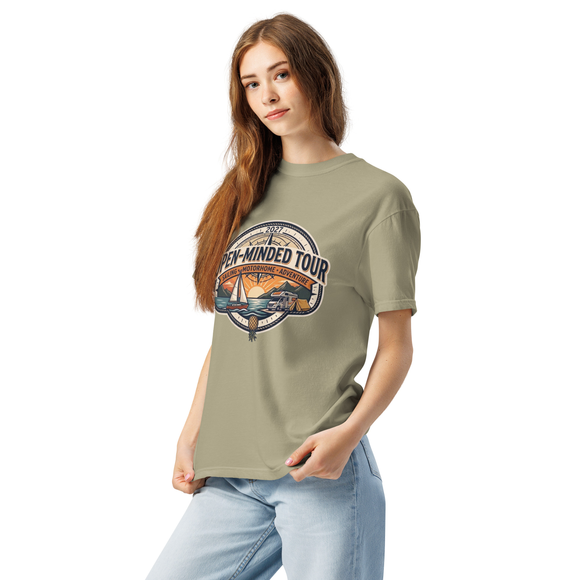 OPEN-MINDED TOUR 2027 Camiseta gruesa teñida unisex - Imagen 13
