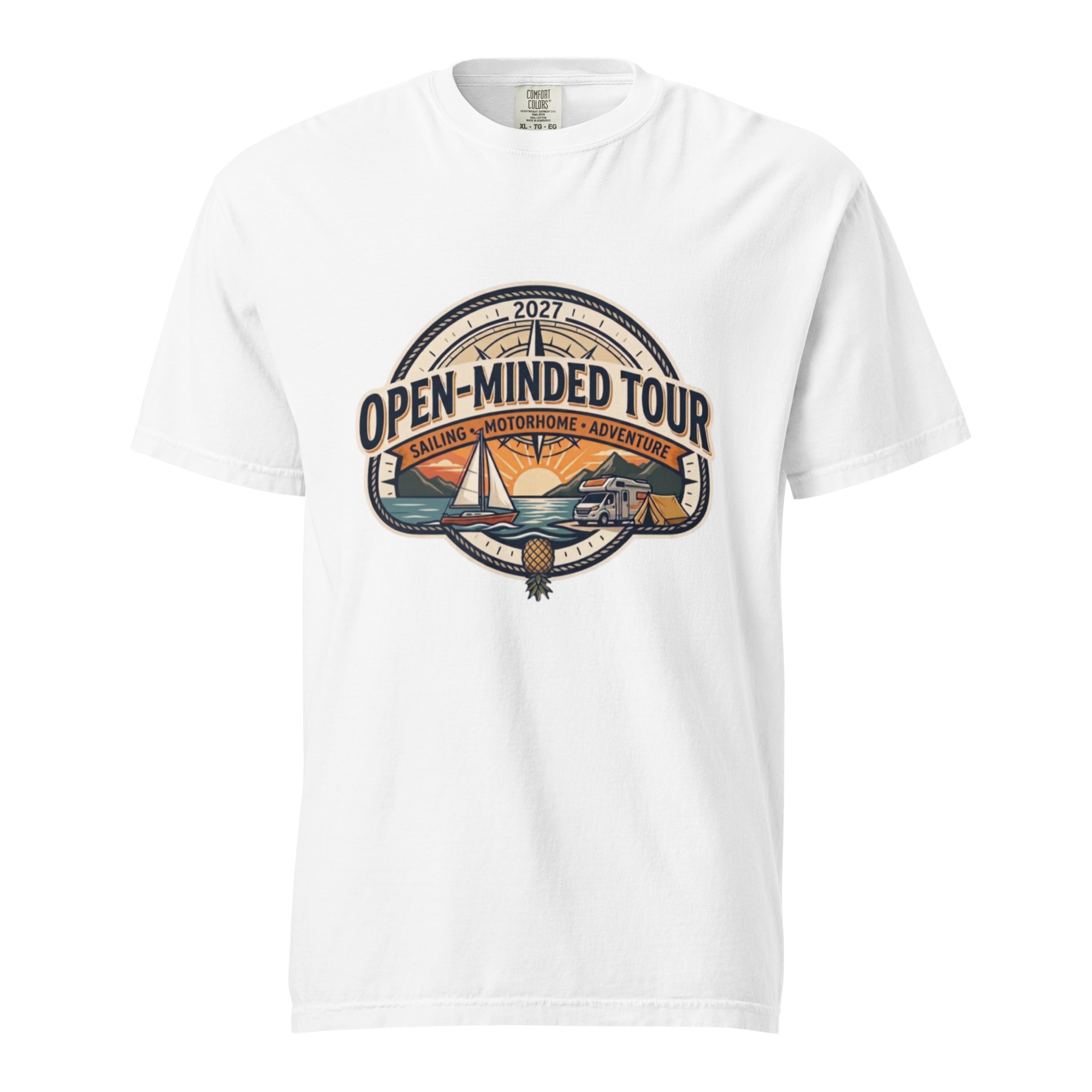 OPEN-MINDED TOUR 2027 Camiseta gruesa teñida unisex - Imagen 11